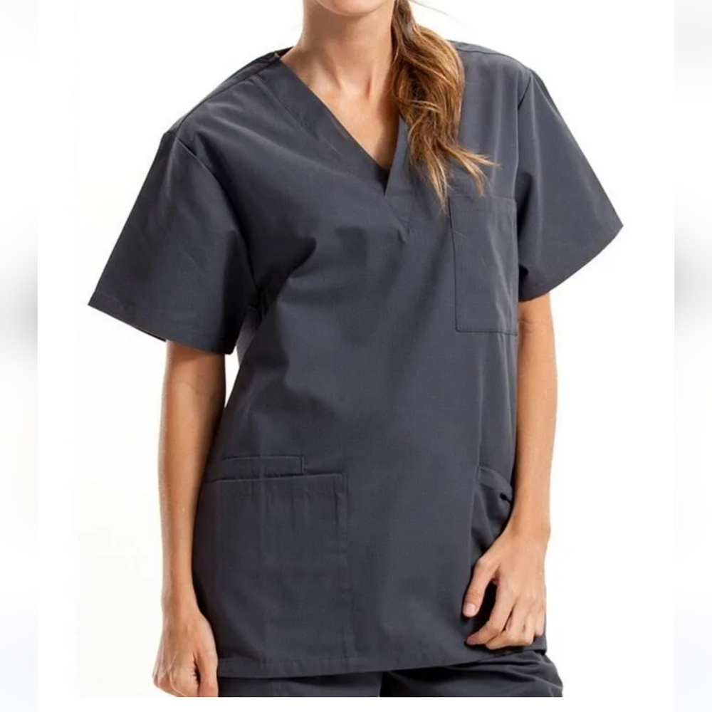 3-2pc set Prestige  Pewter Grey Gray Scrub Top Bottom NWT XL 6 pcs